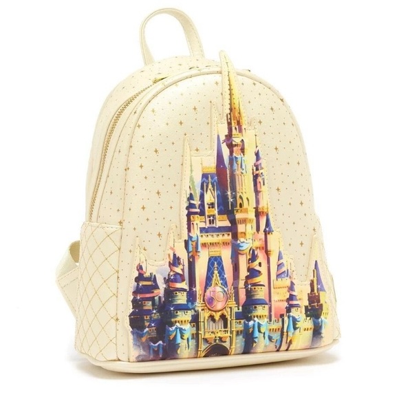 Disney Parks Loungefly 50th Anniversary 2021 Magic Kingdom Castle Mini Backpack - Picture 4 of 9